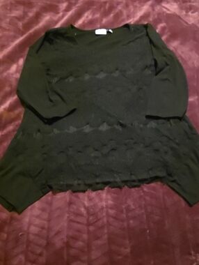 Kim Rogers Black Crewneck Top